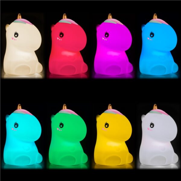 Lumina de noapte cu LED Unicorn 7 culori 3 moduri lumina cu acumulator Goobay 61649 - imagine 25