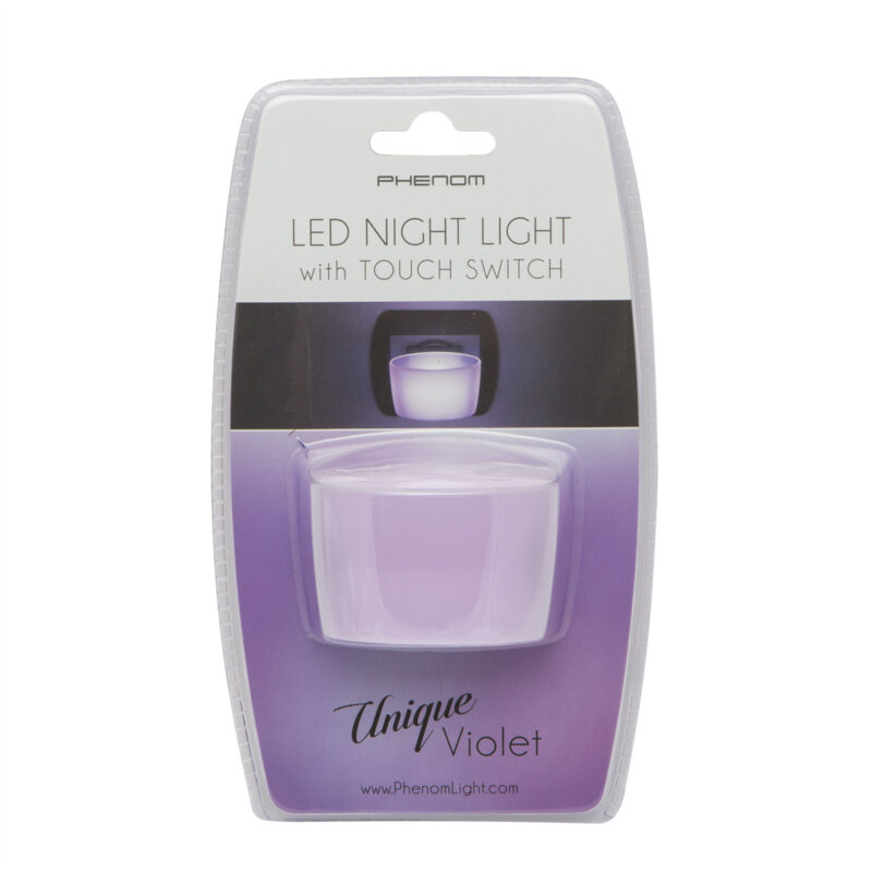 Lumina de veghe LED cu senzor tactil violet 1 LED 1W 6x4x5 cm PHENOM