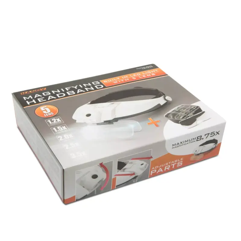 Lupa de cap cu iluminare 2x LED cu lentila dubla 1x 1.5x 2x 2.5x 3.5x HANDY