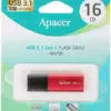 Memorie flash USB 3.1 16GB Apacer rosu AH25B - imagine 2