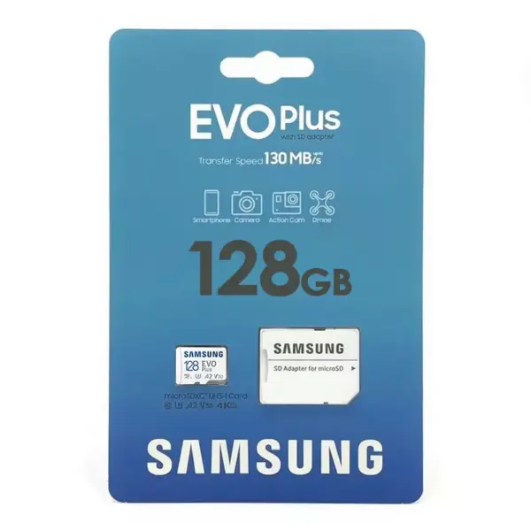 Micro SD CARD 128GB UHS-1 EVO PLUS SAMSUNG MB-MC128KA/EU - imagine 2
