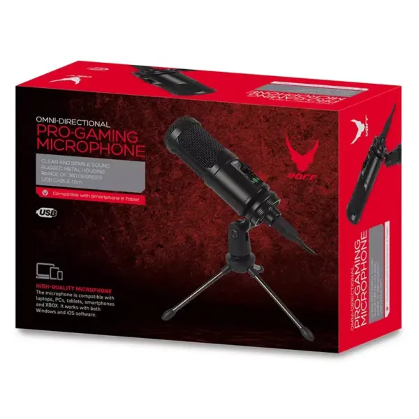Microfon cardioid gaming cu trepied VARR VGMTB2 - imagine 4