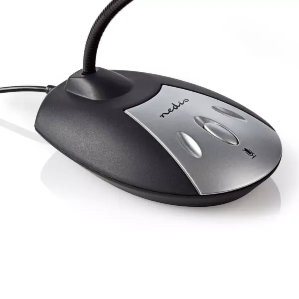 Microfon desktop USB negru/gri Noice cancelling Nedis - imagine 3