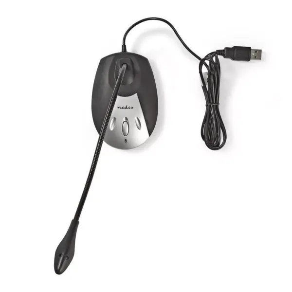 Microfon desktop USB negru/gri Noice cancelling Nedis - imagine 6