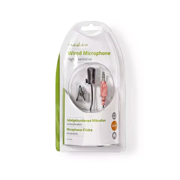 Microfon lavaliera cu clip 3.5 mm Jack Nedis - imagine 4