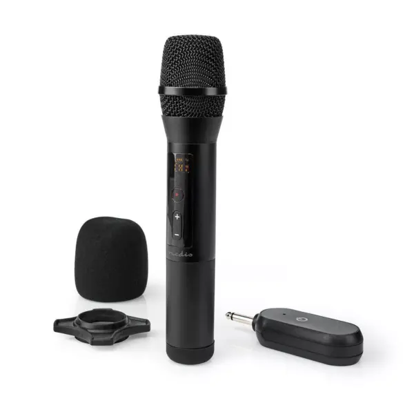 Microfon wireless Nedis 20 de canale 10 ore autonomie receptor negru - imagine 9
