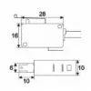 Microinterupator 1 circuit 16A 250V ON-ON cu lamela 30mm si rola 28x16x10mm 09009 - imagine 2