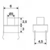 Microintrerupator 1 circuit 0.05A 12VDC OFF-(ON) buton 2.5 mm fara retinere - imagine 2