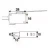 Microintrerupator 1 circuit 16(4)A-250V ON-(OFF) cu lamela 55mm 28x16x10mm - imagine 2