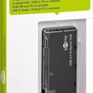 Mini HUB USB 4 port 2.0 negru Goobay