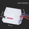 Mini senzor de miscare 6m 230V 400-800W 37x26x56 mm V-TAC SKU-5082 - imagine 2