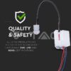 Mini senzor de miscare 6m 230V 400-800W 37x26x56 mm V-TAC SKU-5082 - imagine 3
