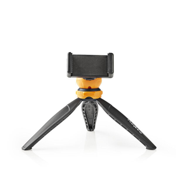 Mini trepied ajustabil pentru fixarea telefonului mobil Max 1.5kg 16cm negru/portocaliu Nedis ACMT10BK - imagine 2