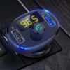 Modulator FM USB + BT V5.0 2x USB 1A+QC3.0 afisaj LED max.USB 32GB 12-24VCC - imagine 3