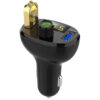 Modulator FM USB + BT V5.0 2x USB 1A+QC3.0 afisaj LED max.USB 32GB 12-24VCC - imagine 4