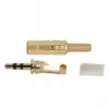 Mufa 3.5 mm stereo tata metal aurit cu protector cablu - imagine 2
