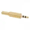 Mufa 3.5 mm stereo tata metal aurit cu protector cablu