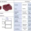 Mufa alimentare DC AM-1015 mama PIN 2 pe cablu lipite 25A AMASS - imagine 4
