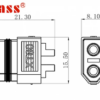 Mufa alimentare DC XT60 mama 2 pini pe cablu cu lipire 40A 500V AMASS XT60W-F - imagine 3