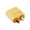Mufa alimentare DC XT60 tata pin 2 pe cablu cu lipire 30A 500V AMASS XT60-M - imagine 2