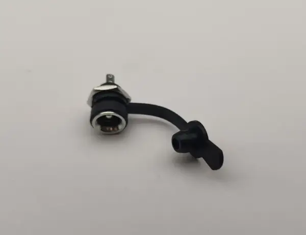 Mufa alimentare mama panou 5.5x2.1 mm plastic cu filet interior 6.5 mm rezistenta la apa