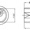 Mufa alimentare pe panou 5.5x2.5 mm 3A-24VDC GBC 29.0628.00 - imagine 2