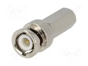 Mufa BNC tata prin insurubare pentru cablu RG6U pin aurit