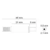 Mufa DC 2.1x5.5mm tata pe fir cu protector de cablu - imagine 3
