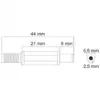 Mufa DC 5.5x2.5 mm tata cu protector - imagine 3