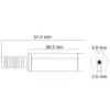 Mufa DC cu protector 5.5x2.5 mm mama pe fir - imagine 3
