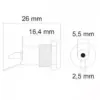 Mufa DC montabil 5.5/2.5 mm mama - imagine 2