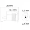 Mufa DC montabil 5.5x2.1mm - imagine 2