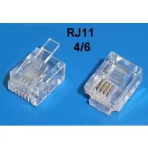 Mufa modulara telefon RJ11 4/6 (6P4C) pentru cablu plat