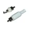 Mufa RCA tata din plastic alb cu protectie pentru cablu - imagine 2