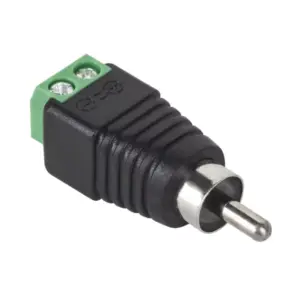Mufa RCA tata contact aurit cablu 8mm inel rosu