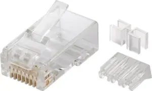 Mufa retea RJ45 8P8C Cat6A neecranat contacte aurite 50u Goobay