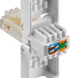 Adaptor 8p8c ISDN RJ45 mama la 2x RJ45 mama alb Goobay