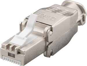 Mufa tata RJ45 CAT6A STP metal ecranata cablu max. 9mm AWG 22 - AWG 24 montare fara cleste 38292 Goobay