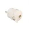 Mufa tata Stecher Schuko cu inel de prindere iesire dreapta alb 250V 16A Well