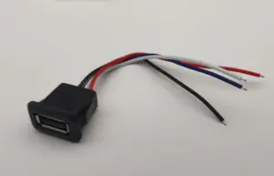 Mufa USB2.0 mama panou tip A 1 port gabarit mic cu 4 fire 18xH10mm