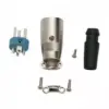 Mufa XLR 3 poli tata cu protectie pentru cablu din cauciuc - imagine 2