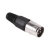 Mufa XLR tata negru montare cu lipire pe fir protectie pentru cablu WTY0054A - imagine 2