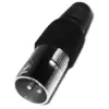 Mufa XLR tata negru montare cu lipire pe fir protectie pentru cablu WTY0054A - imagine 3