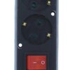 Multipriza 2 prize cu intrerupator fara cablu alimentare negru GN-270SWS/BK Plastrol