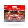 Opait cu LED stea cu efect flacara suport rosu baterii incluse 2buc - imagine 2
