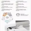 Organizatoare cabluri 6buc cu 2 sloturi negru Goobay - imagine 10