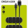 Organizator cabluri 4 sloturi negru set 2buc Goobay 70406 - imagine 2
