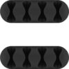 Organizator cabluri 4 sloturi negru set 2buc Goobay 70406