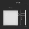 Panou LED 40W 4000lm aplicabil 60cm x 60cm 6500K alb rece IP20 V-TAC - imagine 5
