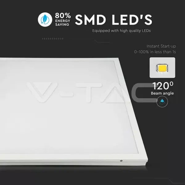 Panou LED 40W 4000lm aplicabil 60cm x 60cm 6500K alb rece IP20 V-TAC - imagine 7